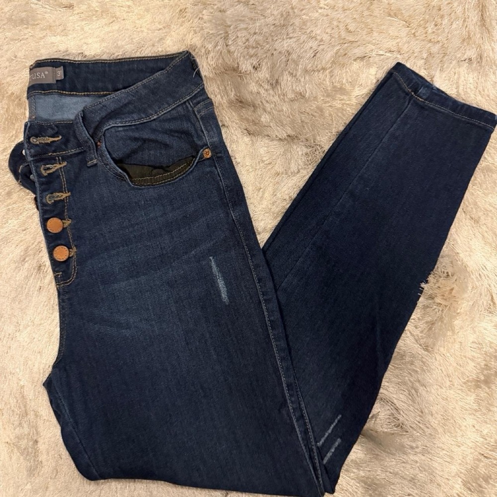 Women's Navy and Blue Trousers